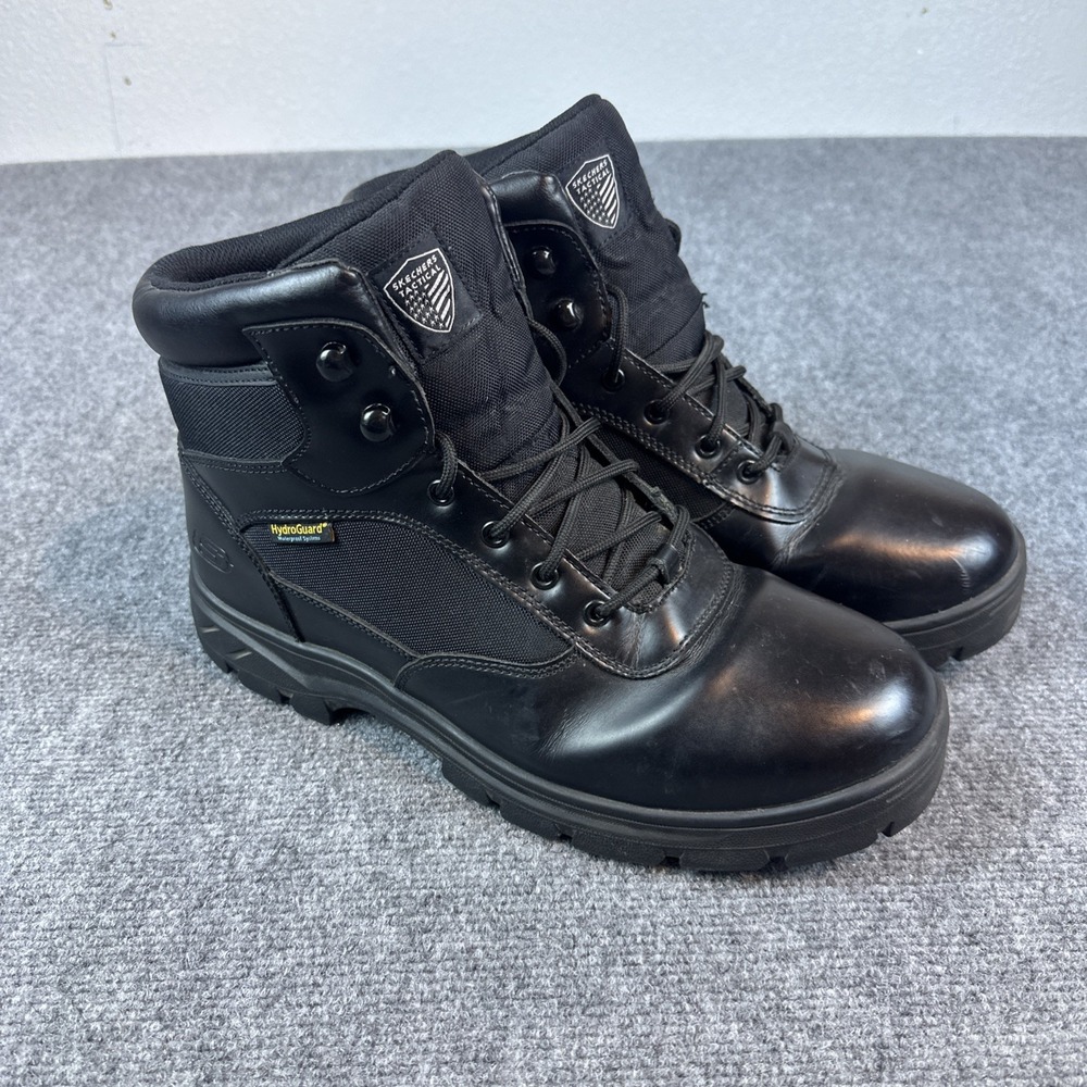 Skechers Men's 13 Work‎ Relaxed Fit Wascana Benen WP Tactical HydroGuard Boots - Picture 3 of 8
